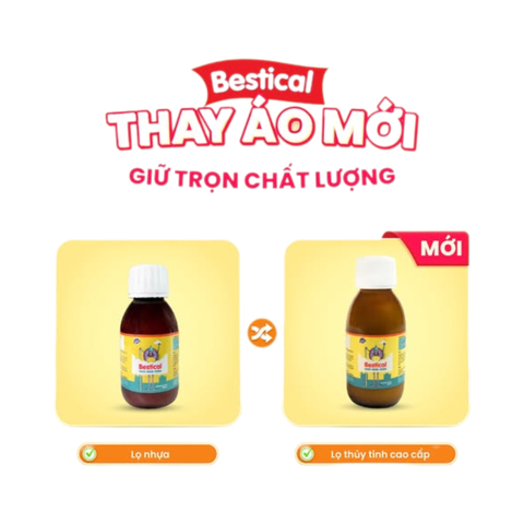 [KÈM QUÀ] Combo 2 chai - Canxi Sinh Học Bestical Cho Bé Từ 4 Tháng & Bestical X Giúp Xương Răng Khỏe