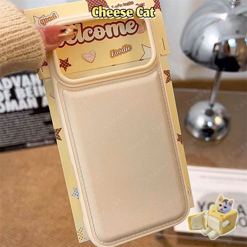 ins Ốp điện thoại da phồng màu hồng cho iPhone 17 Pro Max cho iPhone 11 12 13 14 15 16 XR Xs Max 7 8 Plus