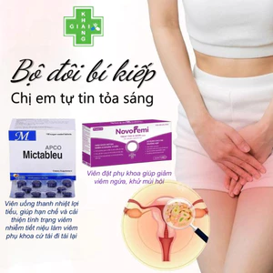 Viên uống thanh nhiệt, lợi tiểu, hỗ trợ giảm viêm đường tiết niệu và viêm phụ khoa Mictableu (Hộp 100 viên)