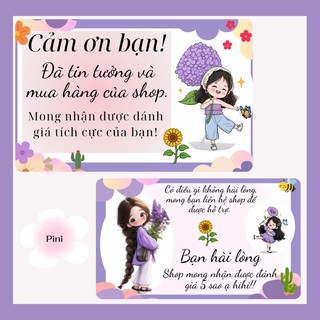 Thư cảm ơn 2 mặt nhiều mẫu - g044 dành cho shop tặng khách hàng chất C300