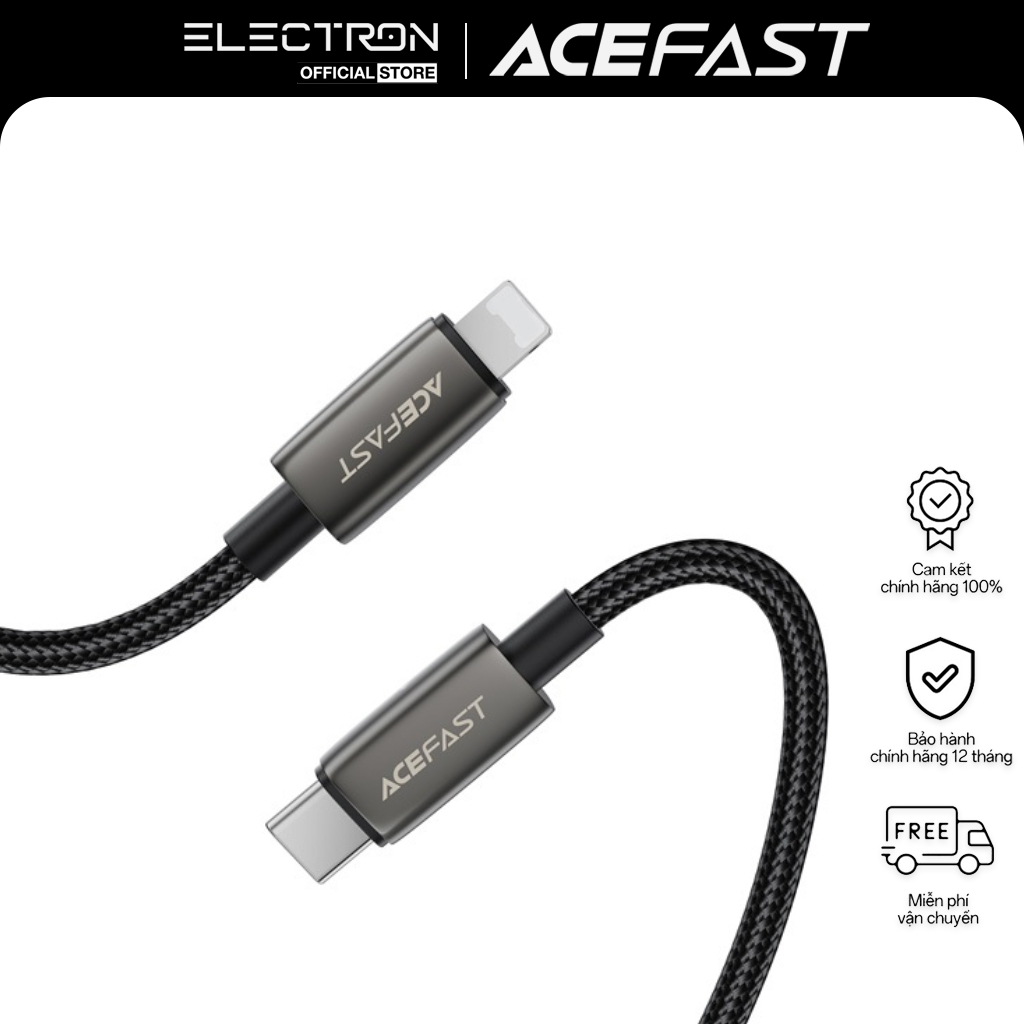 Cáp Sạc & Truyền Dữ Liệu ACEFAST C23-01 C Sang L Bền Bỉ Ổn Định