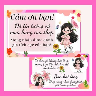Thư cảm ơn 2 mặt nhiều mẫu - g044 dành cho shop tặng khách hàng chất C300