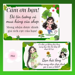 Thư cảm ơn 2 mặt nhiều mẫu - g044 dành cho shop tặng khách hàng chất C300