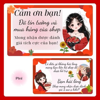 Thư cảm ơn 2 mặt nhiều mẫu - g044 dành cho shop tặng khách hàng chất C300