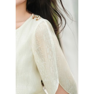 Áo Kiểu Nữ LAMER FASHION Cổ Tròn Tay Cánh Tiên Phối Chân Váy Dáng A Xẻ Tà 2 Lớp Thanh Lịch GMMH L61B26H055, L62R26H015