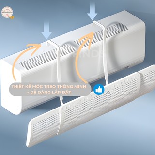 Tấm Chắn Gió Điều Hòa APTLYFINDS Nhựa ABS Cao Cấp, Điều Chỉnh Kích Thước Linh Hoạt 50-86cm