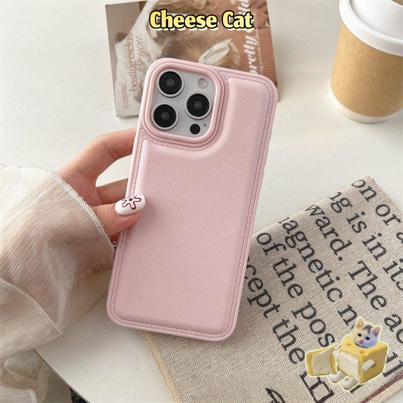 Ốp điện thoại da phồng màu nâu cho iPhone 11 12 13 14 15 16 17 Pro Max XR Xs Max 7 8 Plus