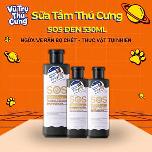 Sữa tắm SOS đen, ngừa ve rận, bọ chét cho thú cưng chó mèo 530ml