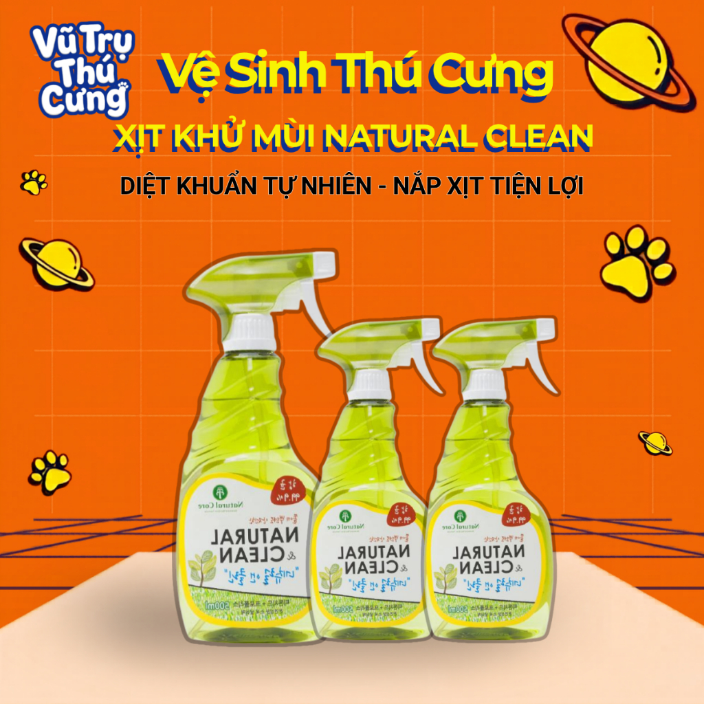 Xịt Khử Mùi Diệt Khuẩn Natural Clean Hàn Quốc 500ml