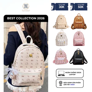 Balo ZuZang Cao Cấp Da PU – Balo Kitty/Gấu Dễ Thương, 2 Size Lớn Nhỏ, Đi Học Đi Làm Thời Trang