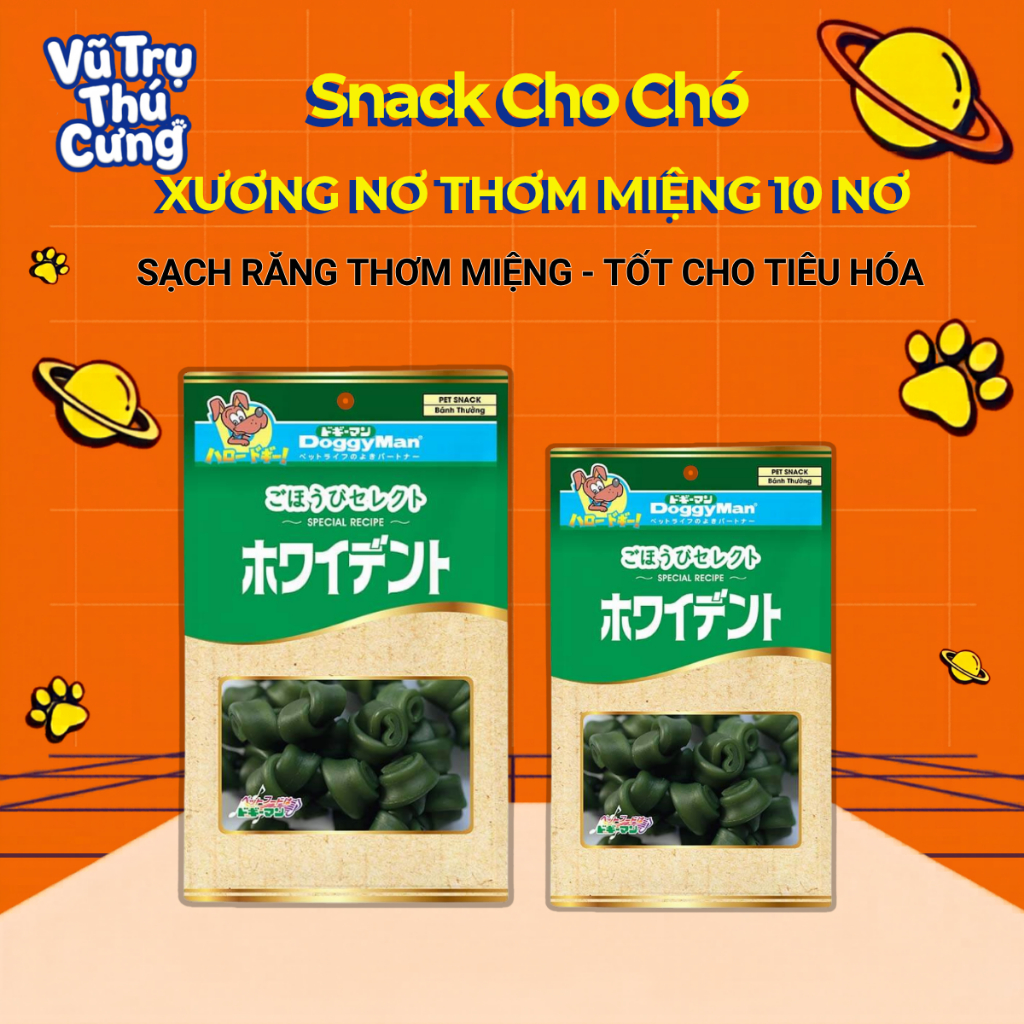 Xương gặm cho Chó DoggyMan giúp làm sạch răng, thơm miệng, tốt cho tiêu hóa (10 Nơ Xanh)