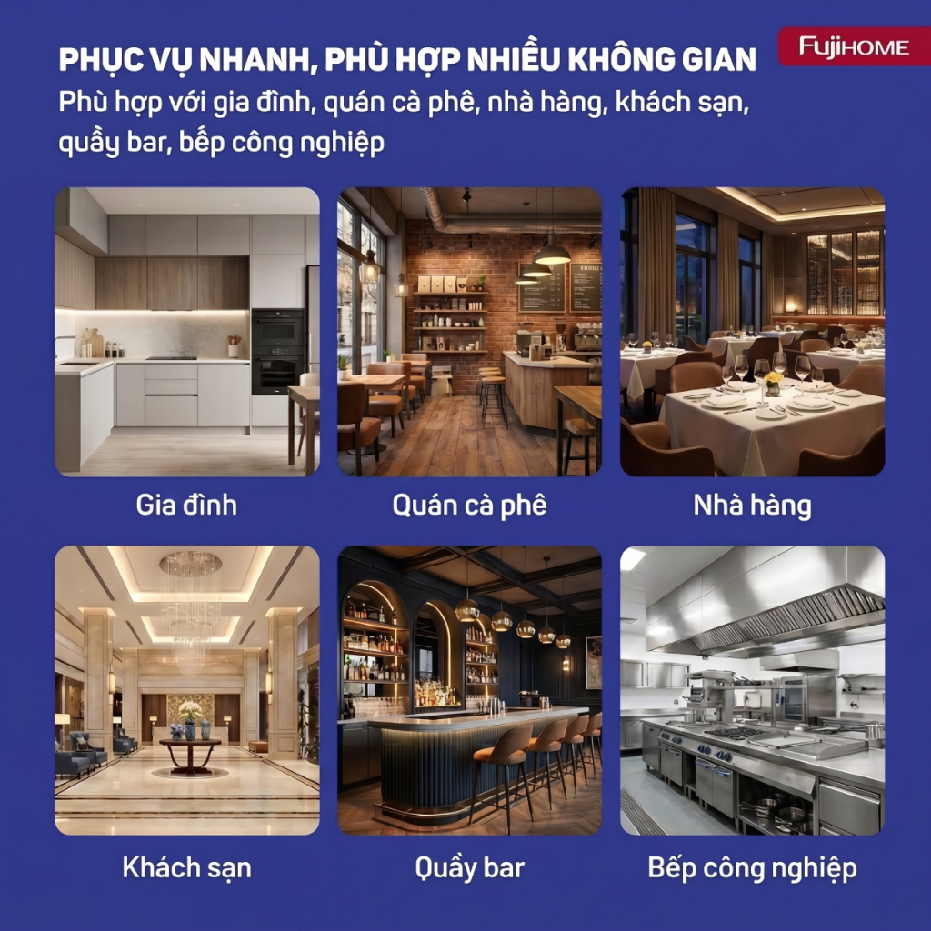 Máy làm đá viên sạch công suất lớn 90kg/ngày FUJIHOME IM90, máy tạo đá viên nhanh công nghiệp cà phê