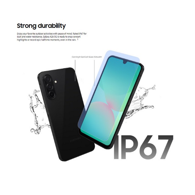 Samsung A26 5G 8GB+256GB | Màn hình 6.7" FHD+ Super AMOLED | Camera 50MP | Kháng nước IP67