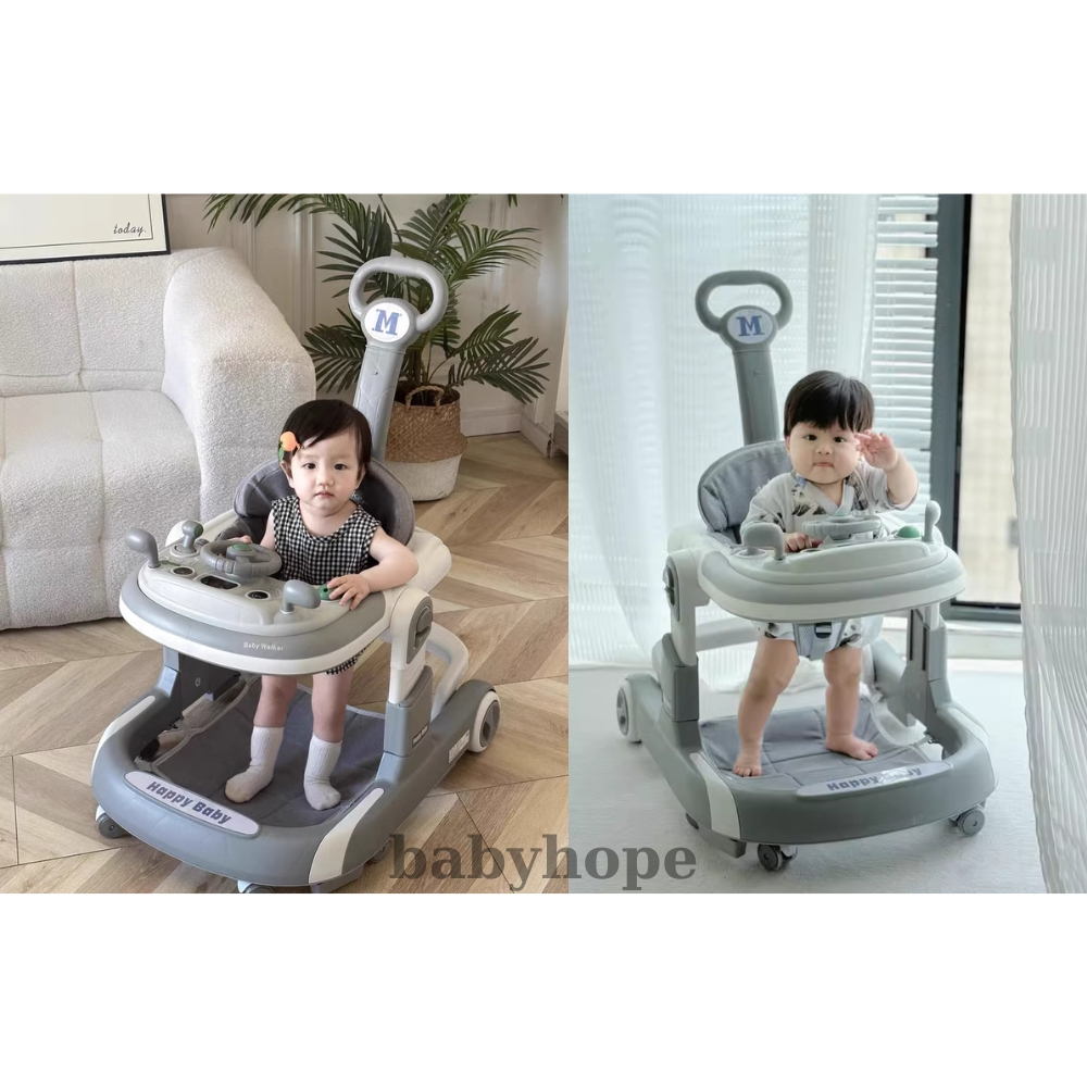 💥FREESHIP💥 Xe tập đứng cho bé, xe tập đi chữ U cao cấp Babyhope cho bé có cần đẩy điều chỉnh độ nghiêng dễ dàng