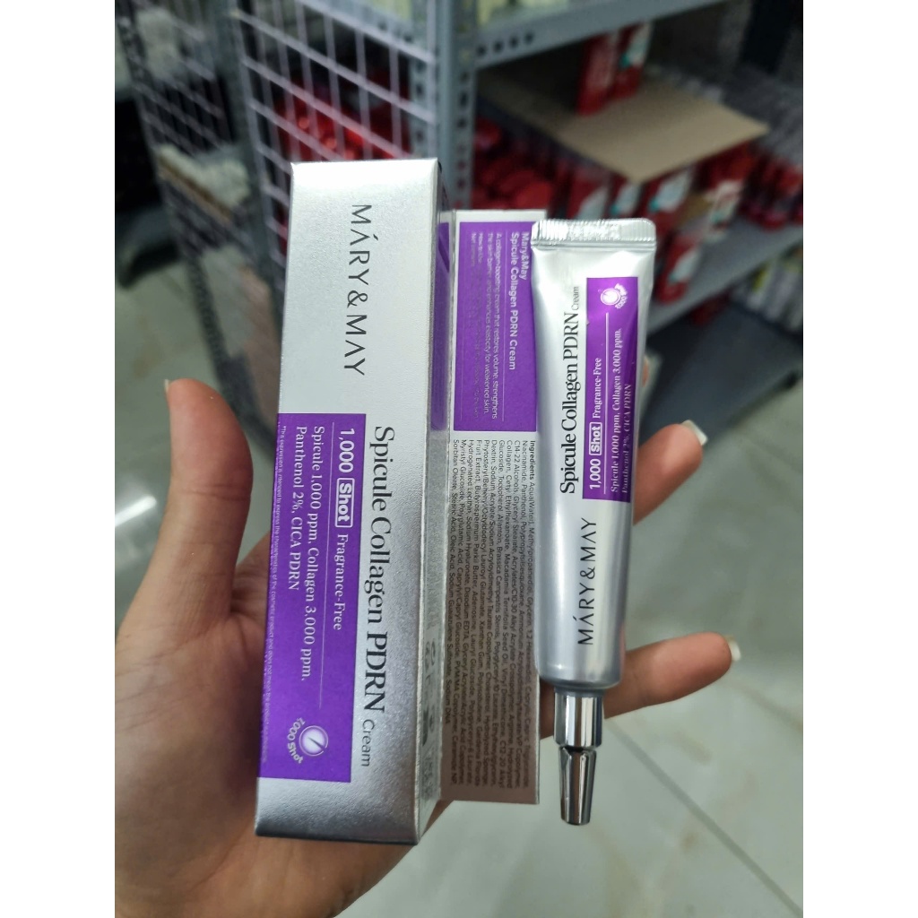 Kem dưỡng vi kim Mary&May Spicule Collagen PDRN/Retinol PDRN Cream 15g