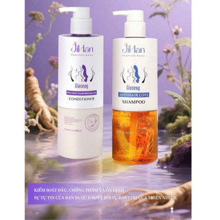 Bộ Dầu Gội Xả Nhân Sâm (Ginseng) JiHan Dưỡng Tóc Suôn Mượt Chắc Khỏe Cao Cấp _ Nguyễn Quyên Store