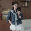 Áo sơ mi kẻ sọc GUMIN thiết kế áo dáng ngắn phối khăn vai kiểu dáng basic thanh lịch, Áo sơ mi nữ công sở sang trọng