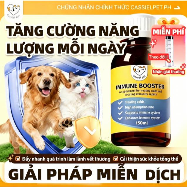 Cassiel Pet Vitamin Dạng Lỏng Hỗ Trợ Phòng Ngừa Nhiễm Trùng Do Virus Và Tăng Cường Tăng Dề Kháng Cho Chó Và Mèo