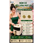Nồi Chiên Không Dầu 3L 1200W Bảo Hành 1 Năm – Mini Nhỏ Gọn, Núm Cơ Dễ Dùng, Cho Gia Đình 2–4 Người — ảnh 5