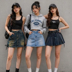 Váy Jean Nữ, Chân Váy Nữ Cá Tính Tôn Dáng Nhiều Mẫu Chọn Lựa Min Style 169
