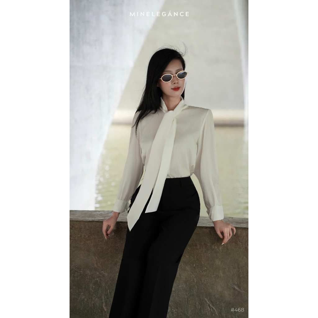 MINELEGÁNCE | ÁO SƠ MI CỔ NƠ THANH LỊCH, SANG TRỌNG - MIN468