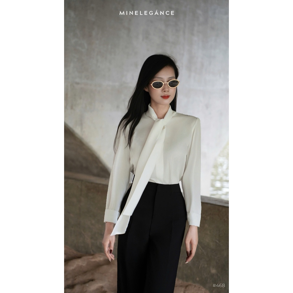MINELEGÁNCE | ÁO SƠ MI CỔ NƠ THANH LỊCH, SANG TRỌNG - MIN468