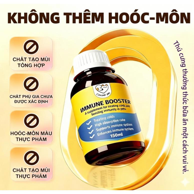 Cassiel Pet Vitamin Dạng Lỏng Hỗ Trợ Phòng Ngừa Nhiễm Trùng Do Virus Và Tăng Cường Tăng Dề Kháng Cho Chó Và Mèo