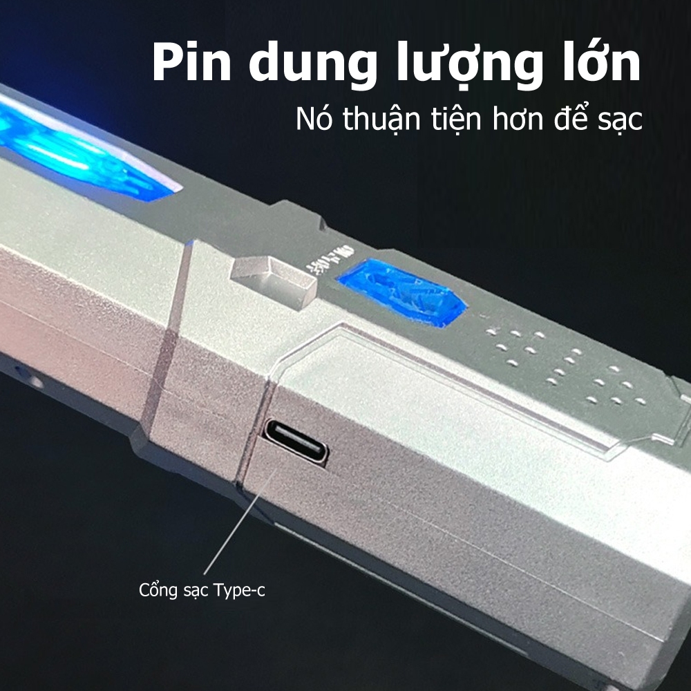 Laser Sword Star Wars có thể thu vào phát sáng Sword Hai lưỡi 7 màu Flash với âm thanh Đồ chơi trẻ em Có thể sạc lại