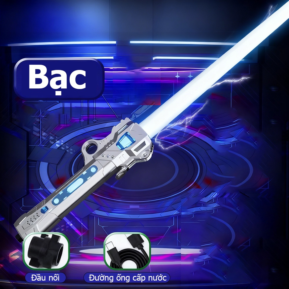 Laser Sword Star Wars có thể thu vào phát sáng Sword Hai lưỡi 7 màu Flash với âm thanh Đồ chơi trẻ em Có thể sạc lại