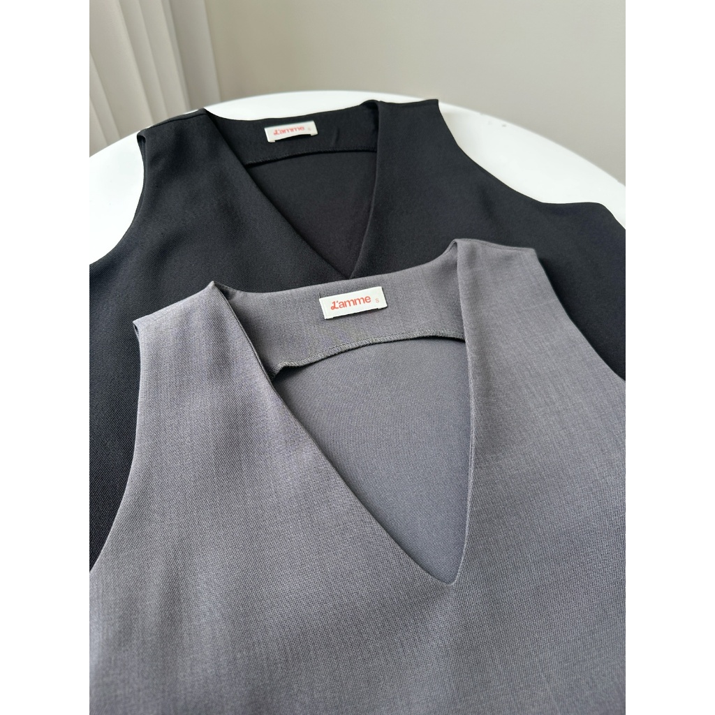 Yếm bầu công sở, yếm suông Helene Dress chất liệu chéo hàn cao cấp với họa tiết kẻ sọc dễ phối thiết kế BY L'AMME