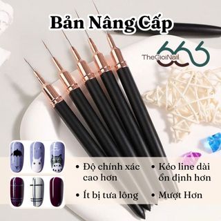 Cọ Vẽ Nail Nét Mảnh Cao Cấp (Bản Nâng Cấp) – Cọ Kẻ Line 15mm / 25mm Màu Đen & Tím, Vẽ Siêu Mảnh THEGIOINAIL666