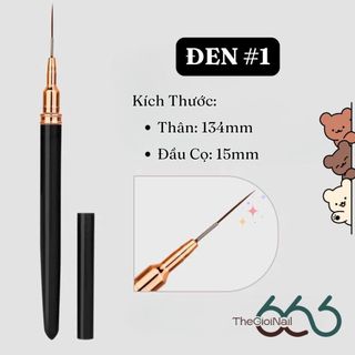Cọ Vẽ Nail Nét Mảnh Cao Cấp (Bản Nâng Cấp) – Cọ Kẻ Line 15mm / 25mm Màu Đen & Tím, Vẽ Siêu Mảnh THEGIOINAIL666
