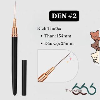 Cọ Vẽ Nail Nét Mảnh Cao Cấp (Bản Nâng Cấp) – Cọ Kẻ Line 15mm / 25mm Màu Đen & Tím, Vẽ Siêu Mảnh THEGIOINAIL666
