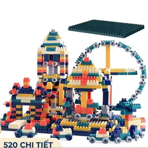 Bộ đồ chơi xếp hình TECHZONE 520 chi tiết giúp bé phát triển trí tuệ an toàn cho bé