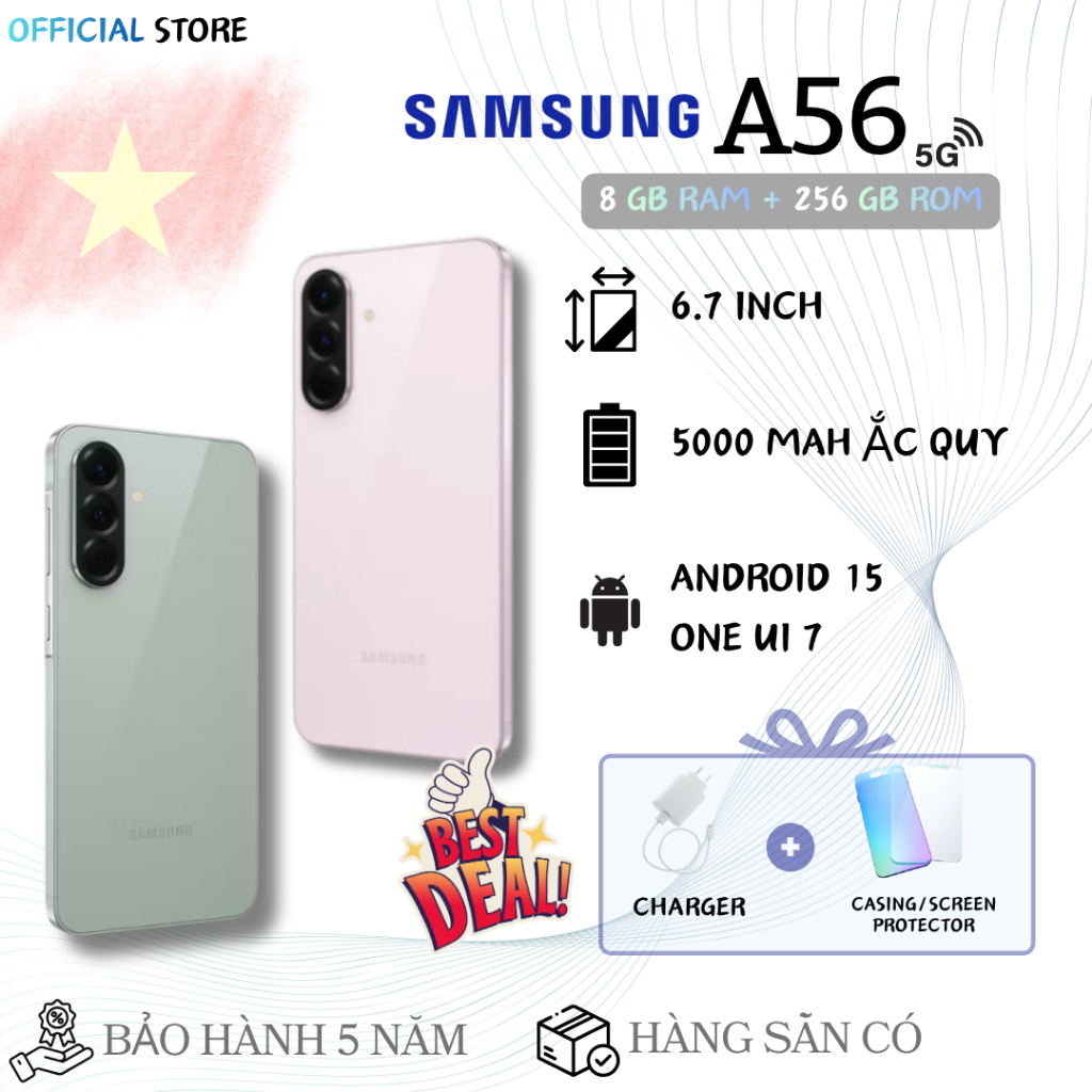 Điện Thoại Samsung Galaxy A56 5G 8GB/256GB Chính Hãng