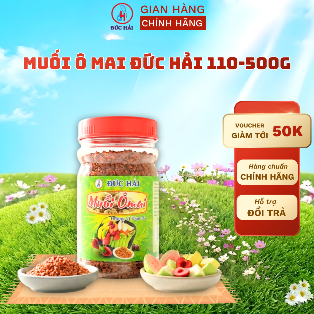 Muối Ô Mai Đức Hải Đậm Đà Chua Ngọt Cay Nhẹ Chấm Trái Cây Túi Zip 200G, 500G, Lọ 110g - Đức Hải Food