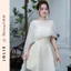 Váy Xòe Gấm Hoa Nổi Phối Choàng Voan Tơ Cao Cấp - JOLIE