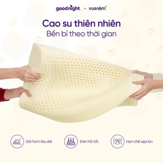 Gối cao su công thái học Vua Nệm Goodnight Tofu cho mẹ sau sinh, Gối cao su non cao cấp thoáng mát