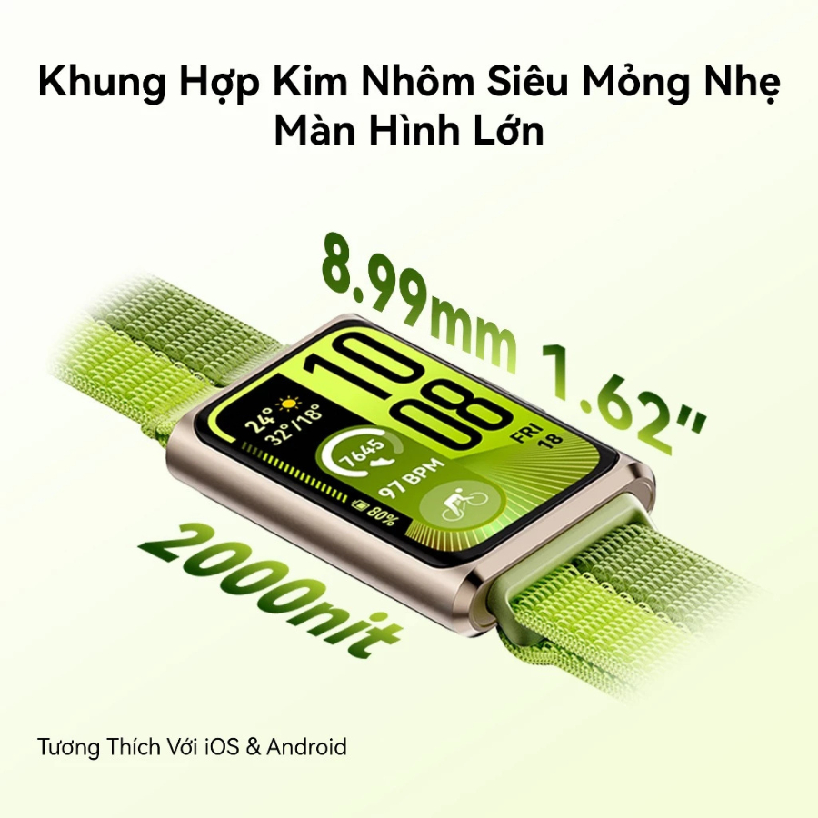 Vòng Đeo Tay Thông Minh HUAWEI Band 11 Pro - Màn Hình AMOLED, Theo Dõi Sức Khỏe - Hàng Chính Hãng