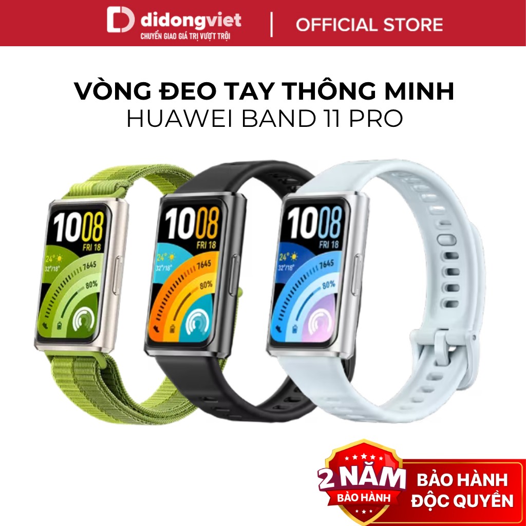 Vòng Đeo Tay Thông Minh HUAWEI Band 11 Pro - Màn Hình AMOLED, Theo Dõi Sức Khỏe - Hàng Chính Hãng