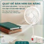 Quạt Mini 3 Cánh Treo Tường Xoay 360° – Mát Nhanh, Êm Ái, Tiết Kiệm Điện, Có Lồng Bảo Vệ An Toàn