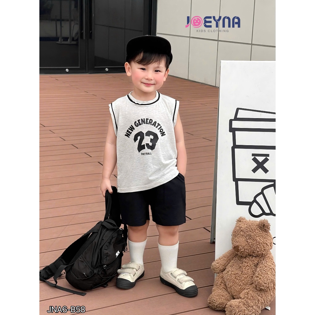 Bộ ba lỗ Joeyna B58 thể thao số 23 cho bé 8-23kg