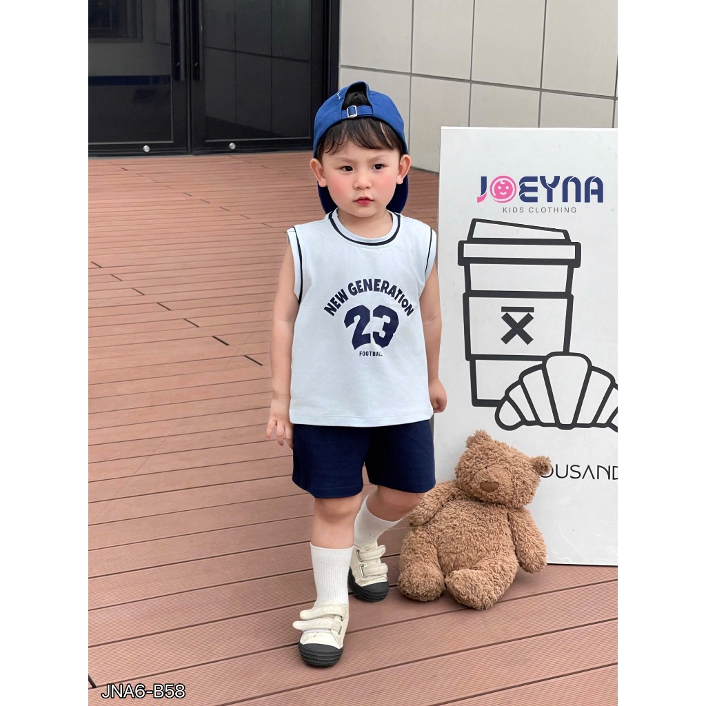 Bộ ba lỗ Joeyna B58 thể thao số 23 cho bé 8-23kg