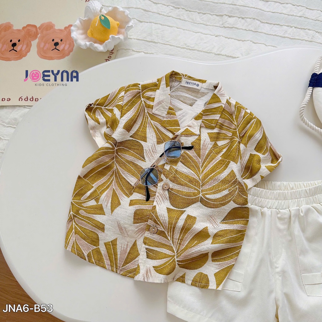 Bộ đi biển Joeyna B53 họa tiết Hawai cho bé 8-24kg