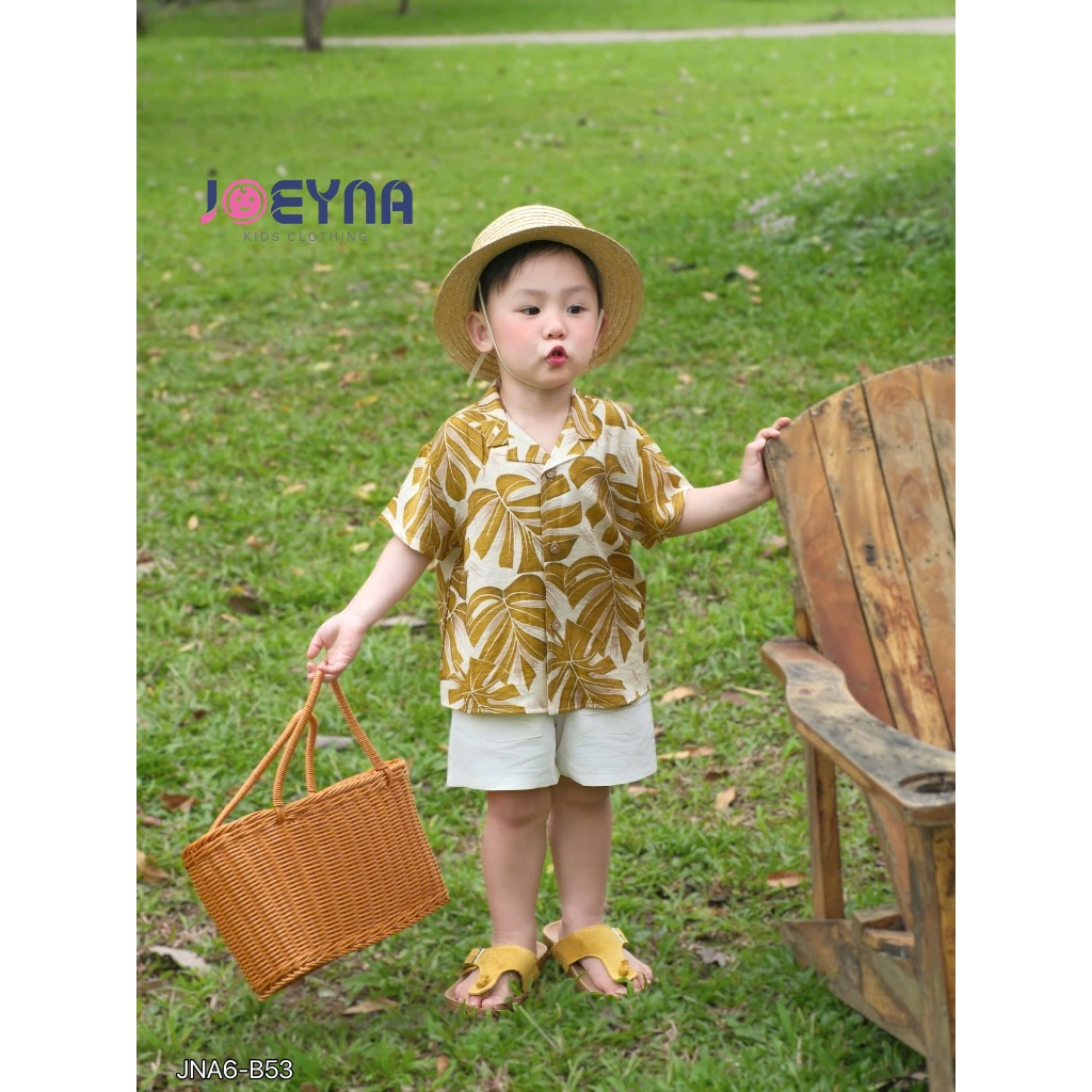Bộ đi biển Joeyna B53 họa tiết Hawai cho bé 8-24kg