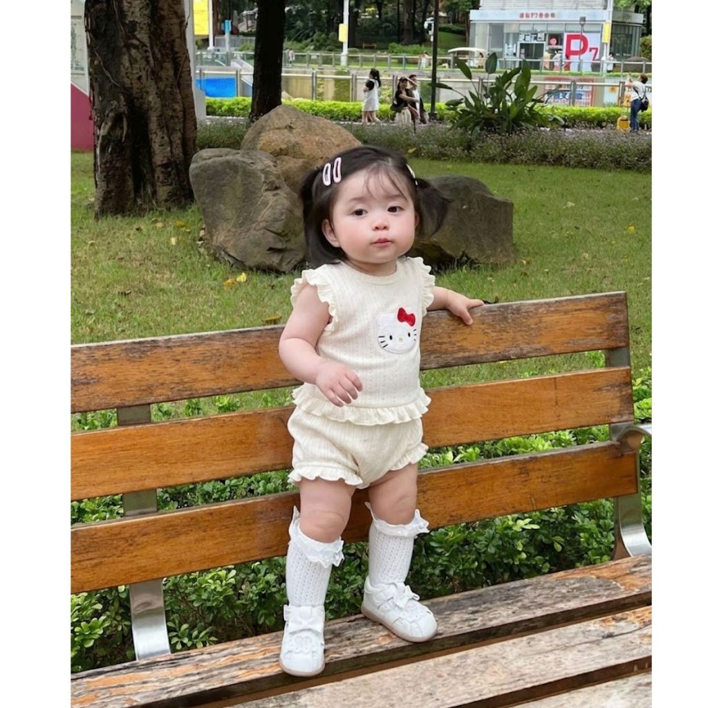(COMBO 1-2-3 ) BỘ CHẤT TĂM GÂN MẦU MÈO NHÍ SZ 7 - 22 KG QUẦN ÁO BÉ GÁI MÙA HÈ 2026