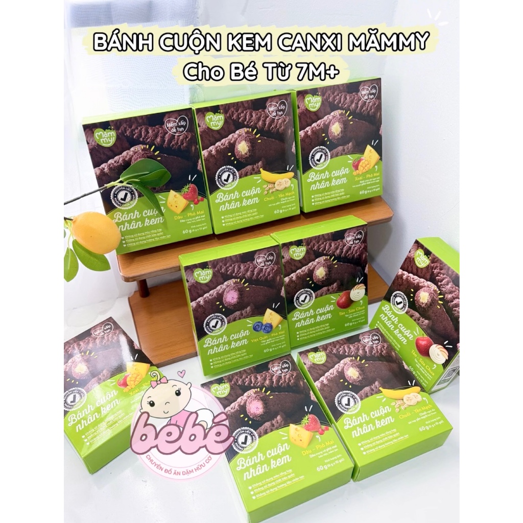 Bánh ăn dặm Mămmy cho bé từ 6 tháng tuổi.
