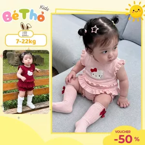 BỘ CHẤT TĂM GÂN MẦU MÈO NHÍ SZ 7 - 22 KG QUẦN ÁO BÉ GÁI MÙA HÈ 2026