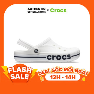 | 100% 𝘾𝙝í𝙣𝙝 𝙃ã𝙣𝙜 | Giày Clog 𝙲𝚁𝙾𝙲𝚂 Unisex Bayaband 'White/Black'