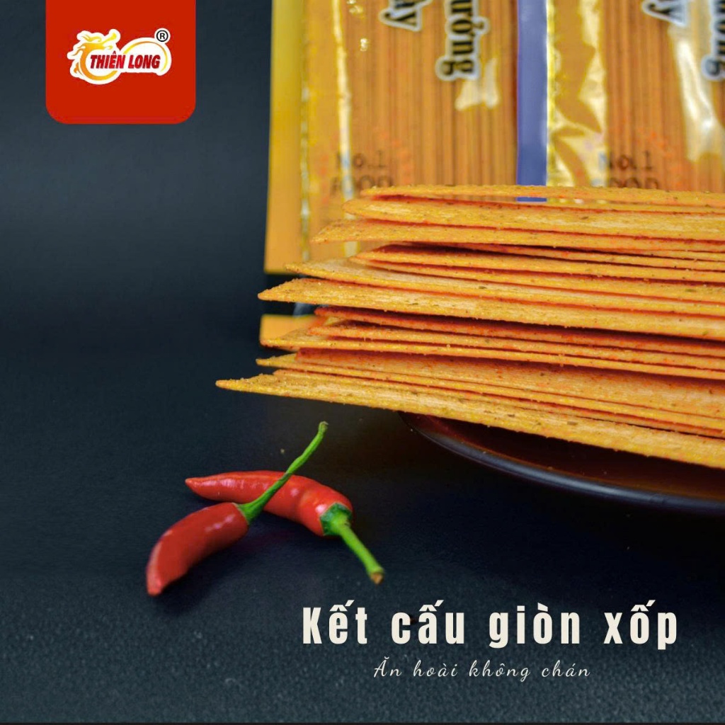 Snack hình thanh thịt hổ vị tuổi thơ Thiên Long Food,snack giòn,thơm ngon,đậm vị ăn là cuốn,que cay tuổi thơ